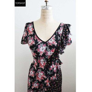Topshop Floral Maxi Dress Size 6